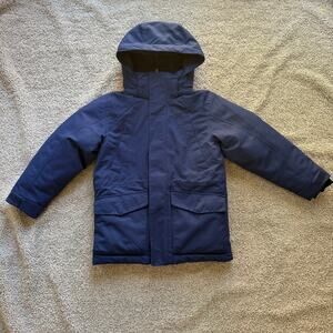 Marmot Boys Bridgeport 700 Fill Down Blue Jacket Sz S Ski Snowboard Winter